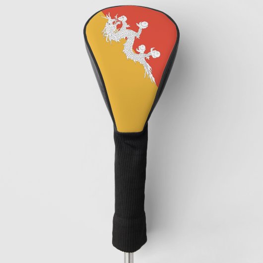 Golf Driver Cover mit Flagge Bhutans Golf Headcover (Vorderseite)