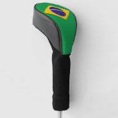 Golf Driver Cover mit Flagge Brasiliens Headcover (angewinkelt)