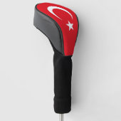 Golf Driver Cover mit Flagge der Türkei Headcover (angewinkelt)