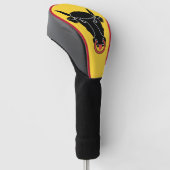 Golf Driver Cover mit Flagge des Kantons Uri, Schw Headcover (angewinkelt)
