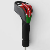 Golf Driver Cover mit Flagge Kenias Headcover (angewinkelt)