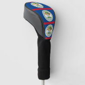 Golf Driver Cover mit Flagge von Belize Headcover (angewinkelt)