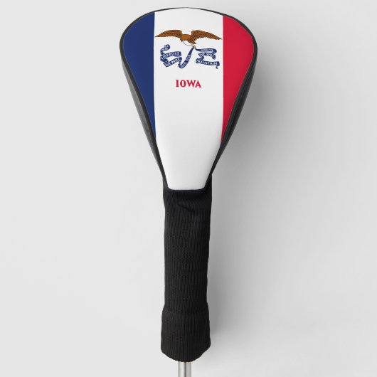 Golf Driver Cover mit Flagge von Iowa, USA Headcover (Vorderseite)