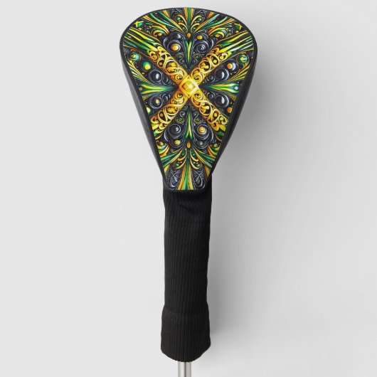 Golf Driver Cover mit jamaikanischen Farben Headcover (Vorderseite)