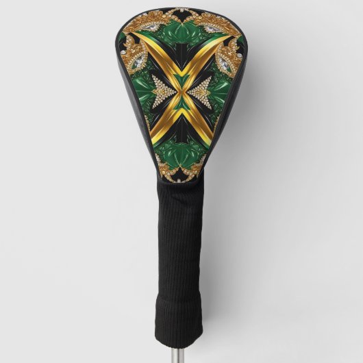 Golf Driver Cover mit jamaikanischen Farben Headcover (Vorderseite)