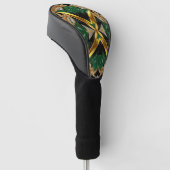 Golf Driver Cover mit jamaikanischen Farben Headcover (angewinkelt)