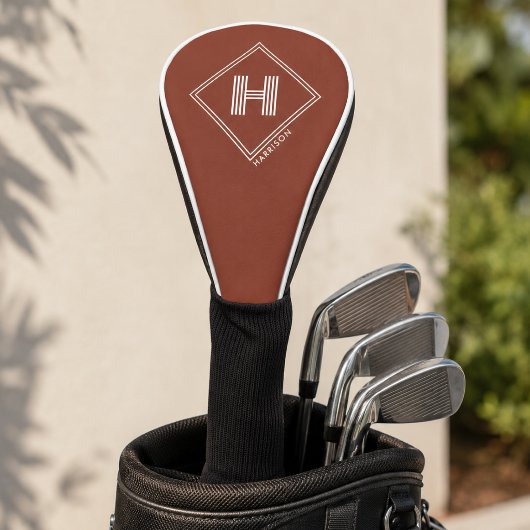 Golf Driver Cover | Moderne geometrische Monogramm Headcover