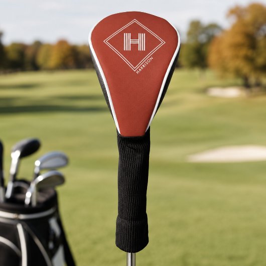 Golf Driver Cover | Moderne geometrische Monogramm Headcover