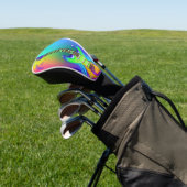 Golf Driver Cover Neon Guitar Boho Design Golf Headcover (In SItu)