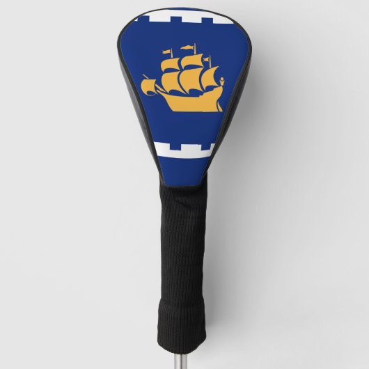 Golf Driver Cover with Flag of Quebec City, Canada Headcover (Vorderseite)