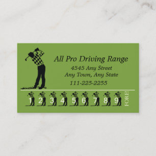 Golf Driving Range - Customer Loyalty Punch Card Treuekarte