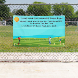 Golf-Driving-Range-Geschäftslandschaft anpassen Banner
