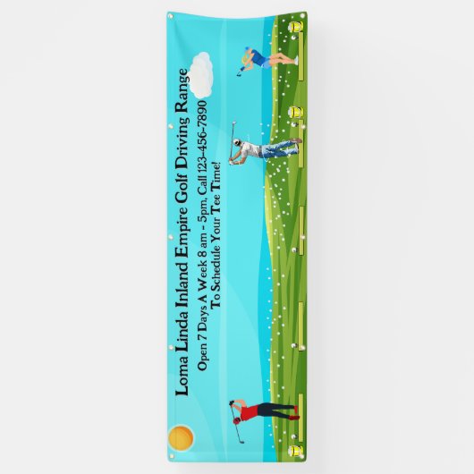 Golf Driving Range Landschaftlich anpassen Banner (Vertikal)
