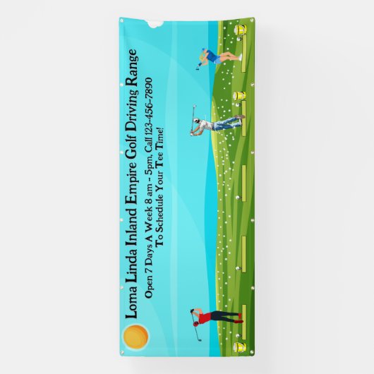 Golf Driving Range Landschaftlich anpassen Banner (Vertikal)