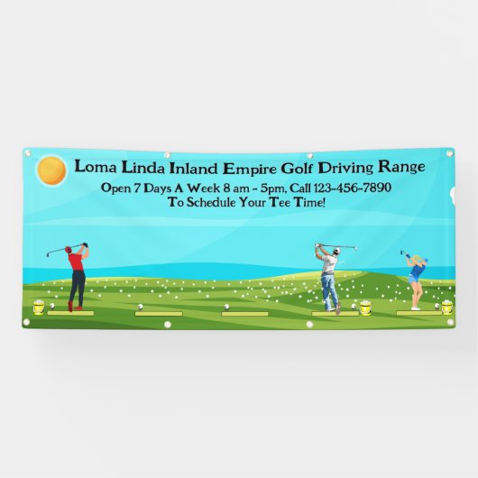 Golf Driving Range Landschaftlich anpassen Banner (Horizontal)