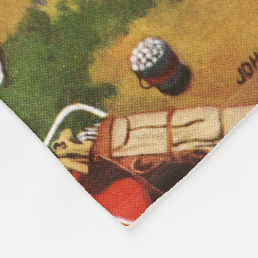 Golf Driving Range von John Falter Fleecedecke (Ecke)