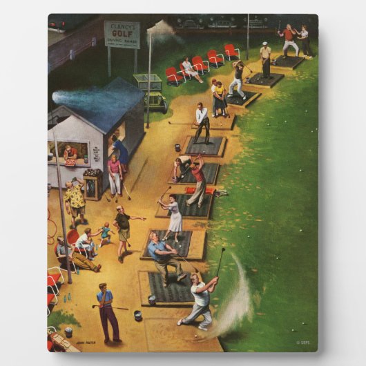 Golf Driving Range von John Falter Fotoplatte (Vorderseite)