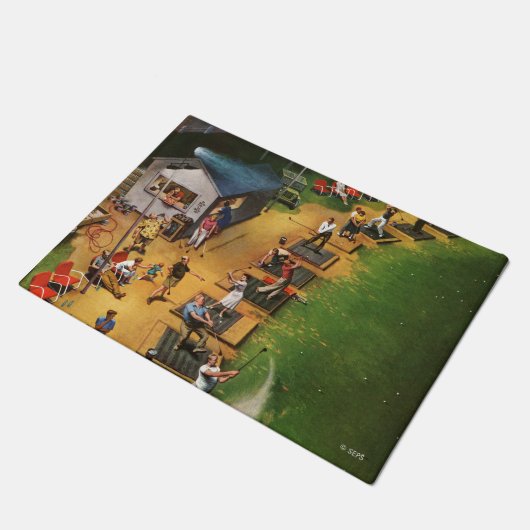 Golf Driving Range von John Falter Fußmatte (Schrägansicht)