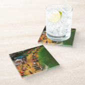 Golf Driving Range von John Falter Glasuntersetzer (Schrägansicht)