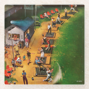 Golf Driving Range von John Falter Glasuntersetzer