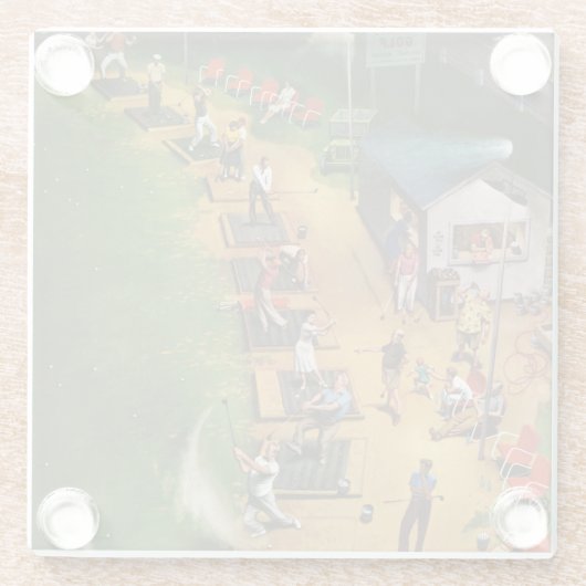 Golf Driving Range von John Falter Glasuntersetzer (Rückseite)