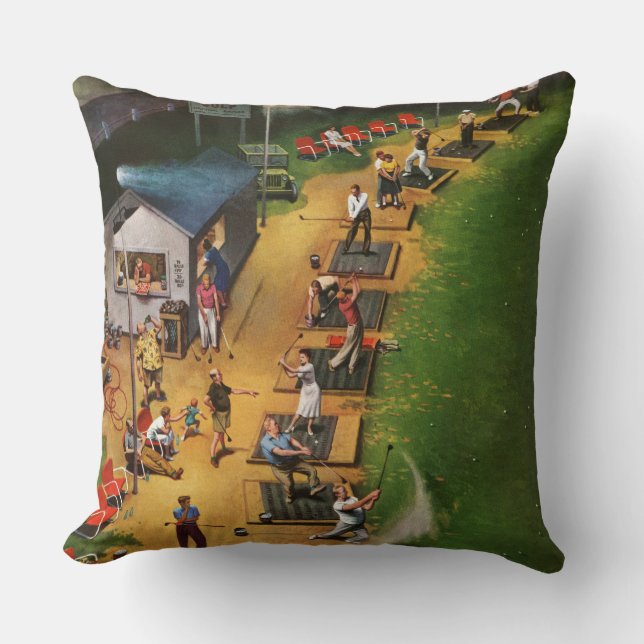 Golf Driving Range von John Falter Kissen (Vorderseite)