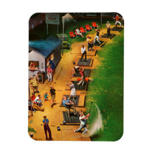 Golf Driving Range von John Falter Magnet