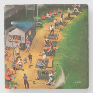 Golf Driving Range von John Falter Steinuntersetzer