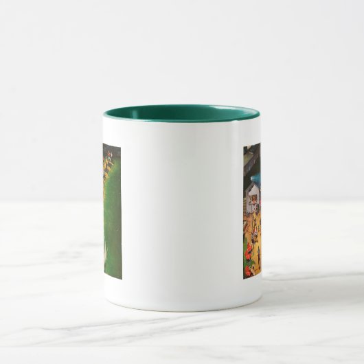 Golf Driving Range von John Falter Tasse (Zentrum)