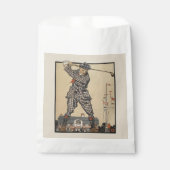 Golf durch die Zeit: Man Swinging Golf Club Geschenktütchen (Vorderseite)