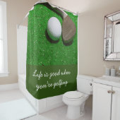 Golf Dusche Vorhang Leben ist gut mit Golfball (Beispiel)