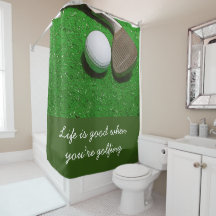 Golf Dusche Vorhang Leben ist gut mit Golfball