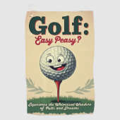 Golf: Easy Peasy? Golfhandtuch (Vorderseite)