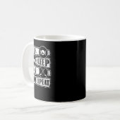 Golf Eat Sleep Golf Repeat 651 golfer Kaffeetasse (Vorderseite Links)