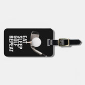 Golf Eat Sleep Golf Wiederholung Gepäckanhänger (Vorderseite horizontal)