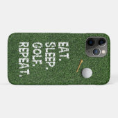 Golf Eat Sleep Golf Wiederholung mit Putter und Ba Case-Mate iPhone Hülle (Rückseite (Horizontal))