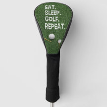 Golf Eat Sleep Golf Wiederholung mit Putter und Ba