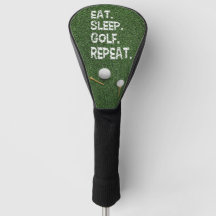 Golf Eat Sleep Golf Wiederholung mit Putter und Ba