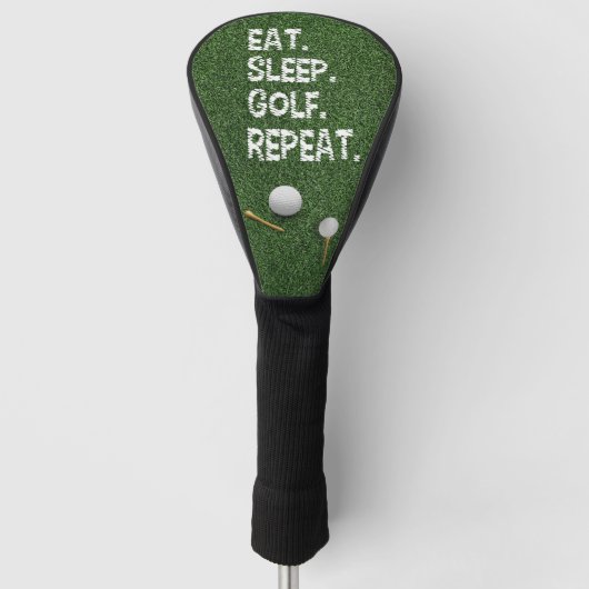 Golf Eat Sleep Golf Wiederholung mit Putter und Ba Headcover (Vorderseite)