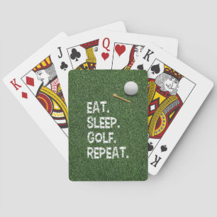 Golf Eat Sleep Golf Wiederholung mit Putter und Ba Spielkarten