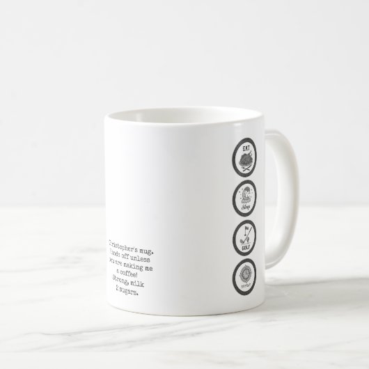 Golf Eat Sleep Repeat Golfer Personalized Kaffeetasse (VorderseiteRechts)