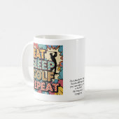 Golf Eat Sleep Repeat Pop Art Personalized Kaffeetasse (Vorderseite Links)