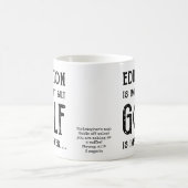 Golf Education Golfer Personalized Kaffeetasse (Mittel)