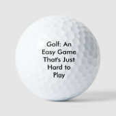 Golf: Ein einfaches Spiel, das nur schwer zu spiel Golfball (Vorderseite)