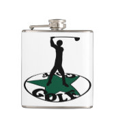 Golf - ein wunderbares Spiel Flachmann (Vorderseite)