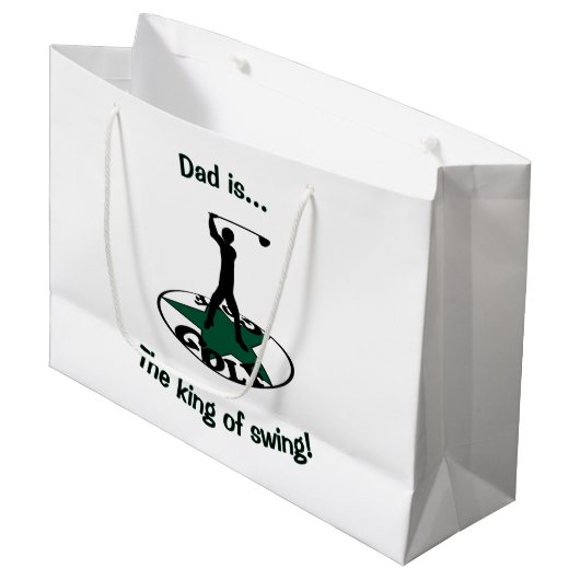 Golf - ein wunderbares Spiel Große Geschenktüte (Vorderseite Schrägansicht)