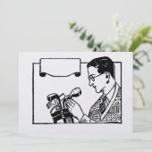 Golf-Einladung Einladung (Stehend Vorderseite)