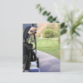 Golf-Einladung Postkarte (Stehend Vorderseite)