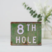 Golf-Einladung Postkarte (Stehend Vorderseite)