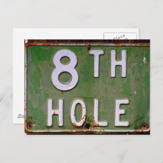 Golf-Einladung Postkarte (Vorne/Hinten)